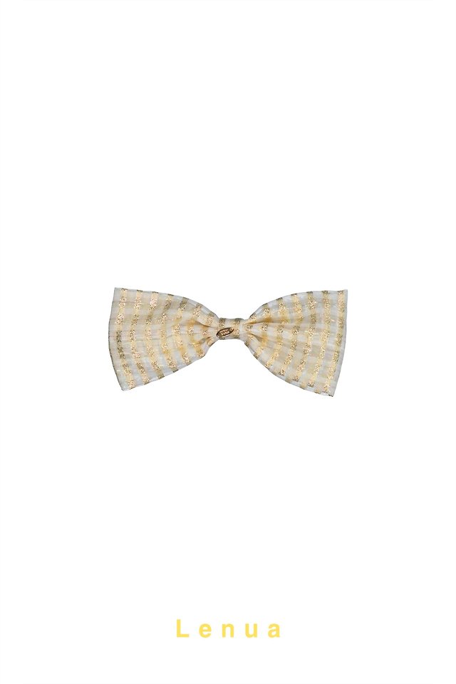 Lenua - Korean Children Fashion - #todddlerfashion - Golden Ribbon Hairpin - 3