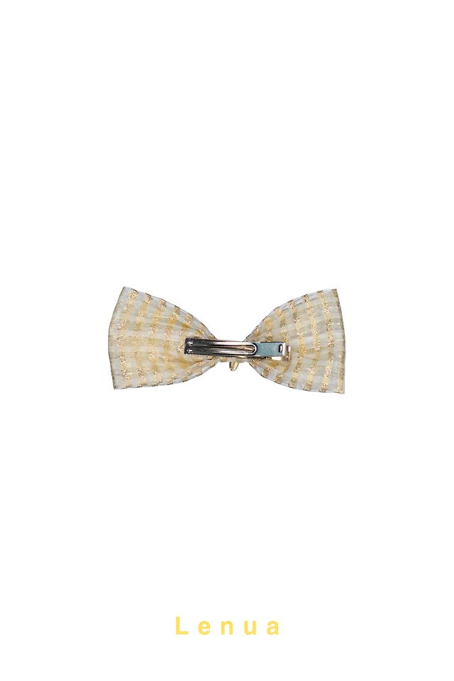 Lenua - Korean Children Fashion - #todddlerfashion - Golden Ribbon Hairpin - 4