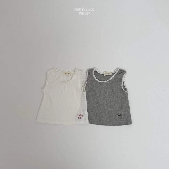Lindo - Korean Baby Fashion - #babyclothing - Lace Sleeveless Tee