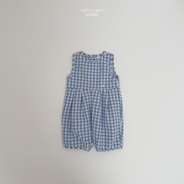 Lindo - Korean Baby Fashion - #babyclothing - Check Jumpsuit - 4