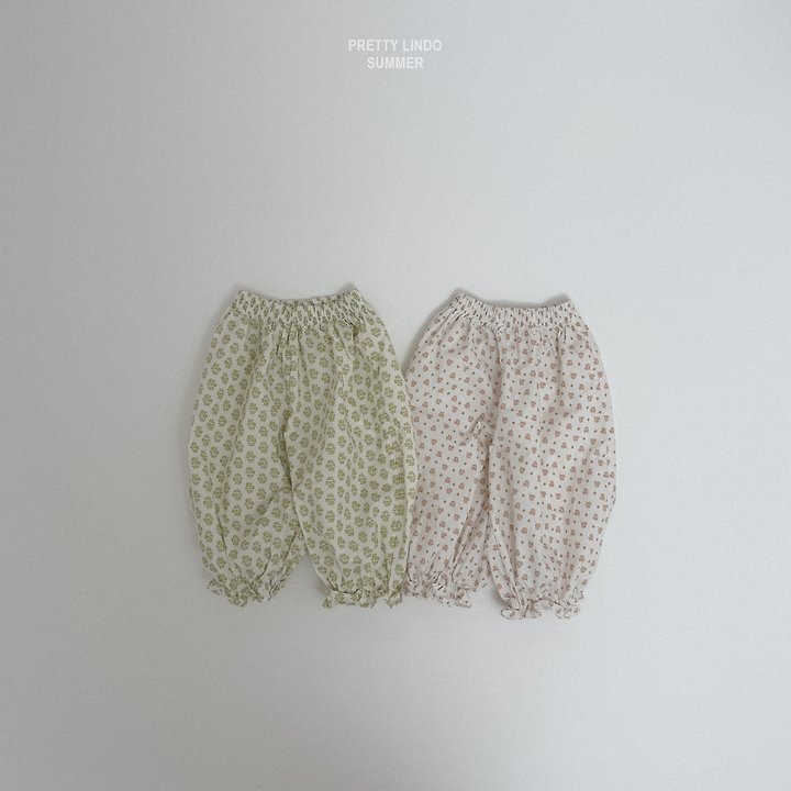 Lindo - Korean Baby Fashion - #babyfashion - Mimi Shirring Jogger Pants (Flower)
