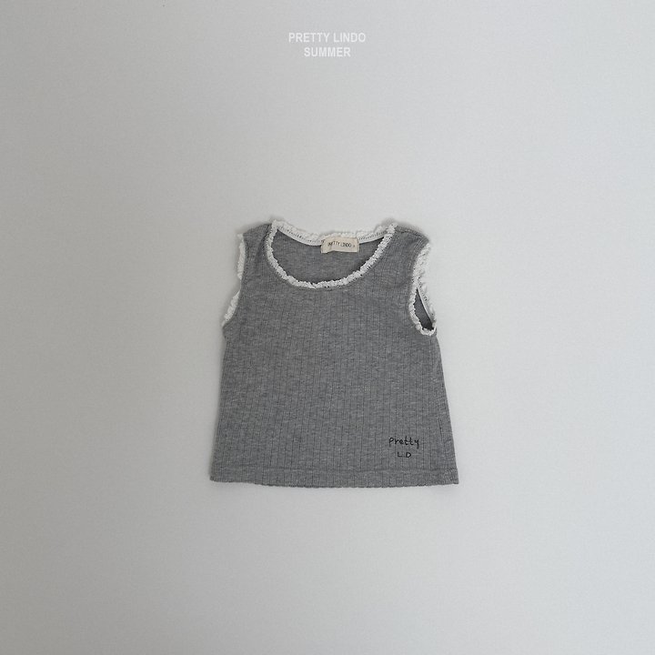 Lindo - Korean Baby Fashion - #babyfever - Lace Sleeveless Tee - 3