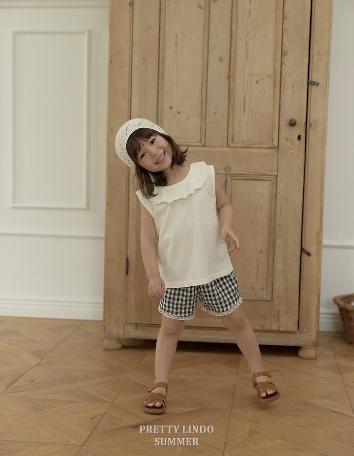 Lindo - Korean Baby Fashion - #babyfever - Check Frill Shorts - 10