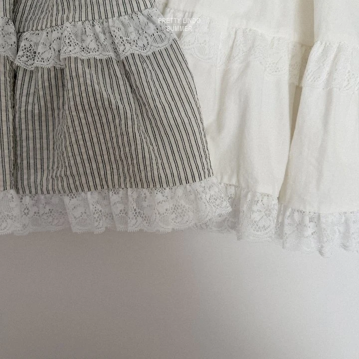 Lindo - Korean Baby Fashion - #babyfashion - Mary Tiered Skirt (Stripe) - 4