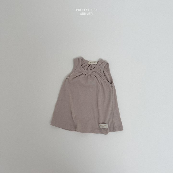 Lindo - Korean Baby Fashion - #babygirlfashion - Shirring Sleeveless Tee - 8
