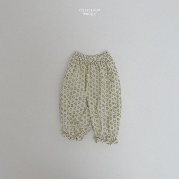 Lindo - Korean Baby Fashion - #babygirlfashion - Mimi Shirring Jogger Pants (Flower) - 4