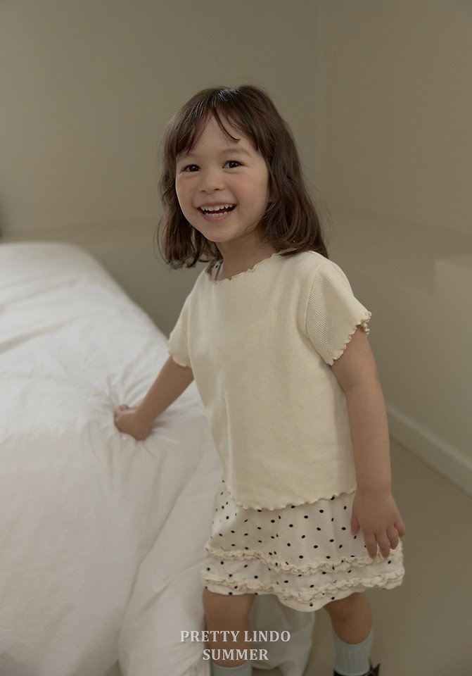 Lindo - Korean Baby Fashion - #babyoninstagram - Span Raw-Edge Tee - 12