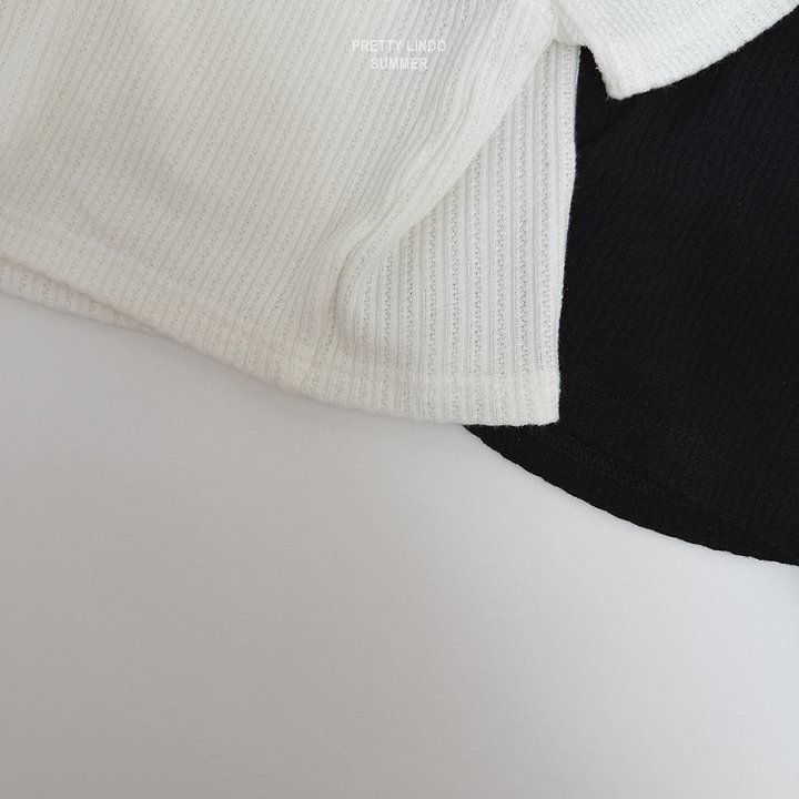 Lindo - Korean Baby Fashion - #babylifestyle - Knit Line Tee - 4