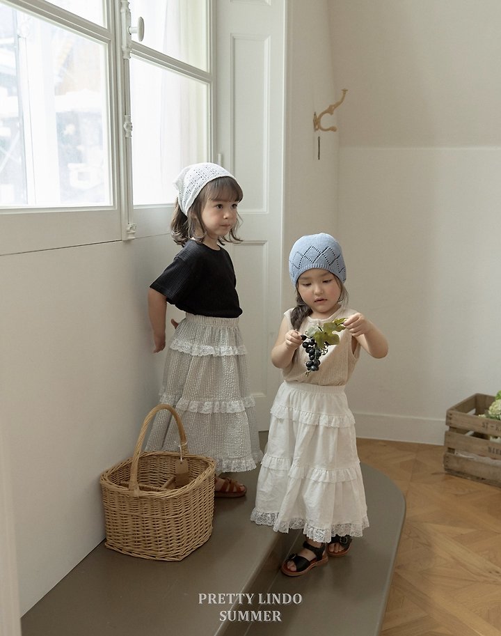 Lindo - Korean Baby Fashion - #babyootd - Mary Tiered Skirt (Ivory) - 9