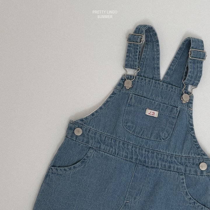 Lindo - Korean Baby Fashion - #babyootd - Denim Overall One-piece - 4