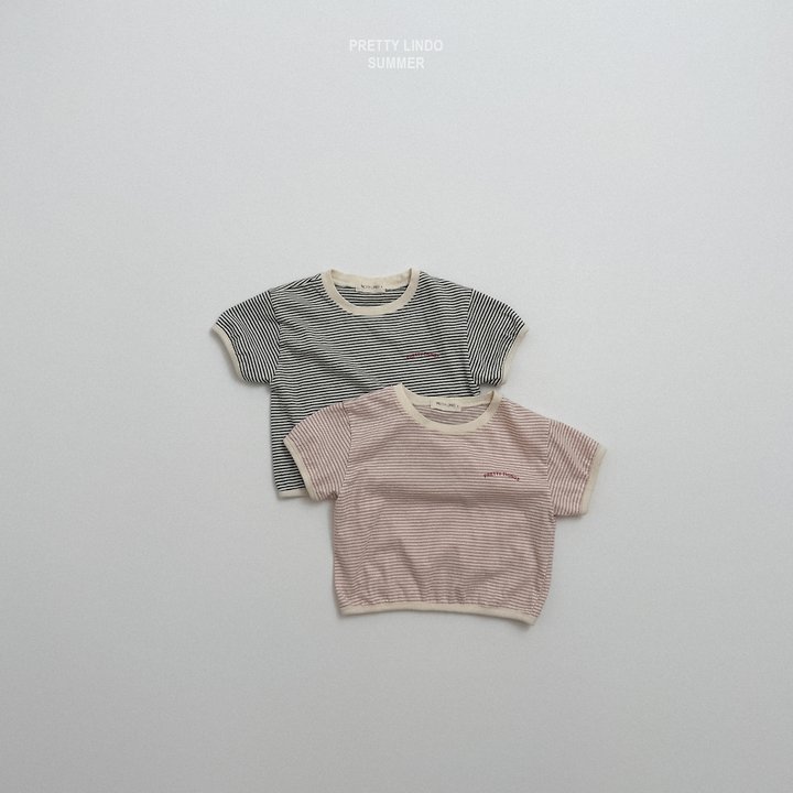 Lindo - Korean Baby Fashion - #babyoutfit - Pin Stripe Tee - 3