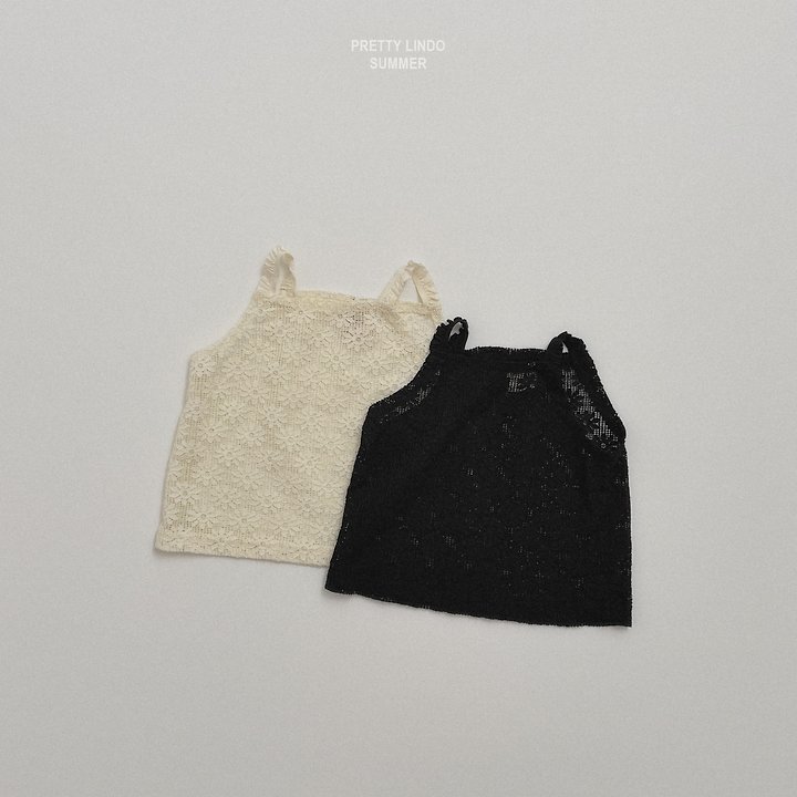 Lindo - Korean Baby Fashion - #babyoutfit - Flower Knit Sleeveless Tee - 3