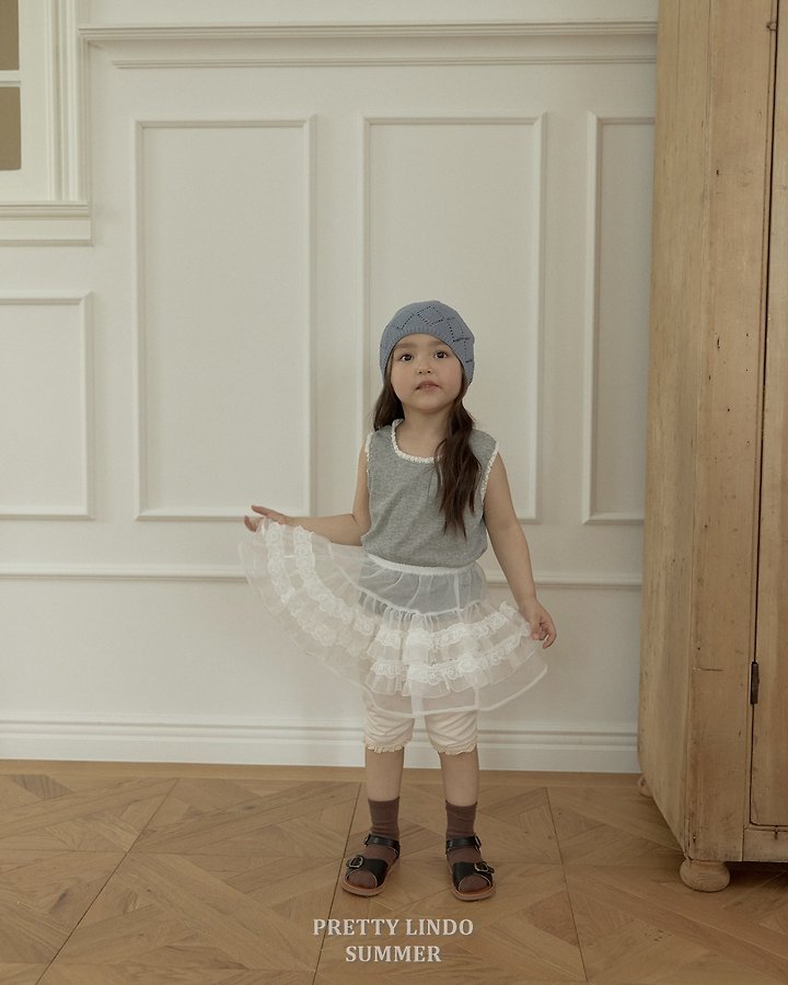 Lindo - Korean Baby Fashion - #babyoutfit - Lace Sleeveless Tee - 9