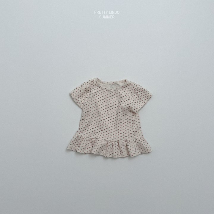 Lindo - Korean Baby Fashion - #babyoutfit - Flower Short-Sleeve Tee - 5