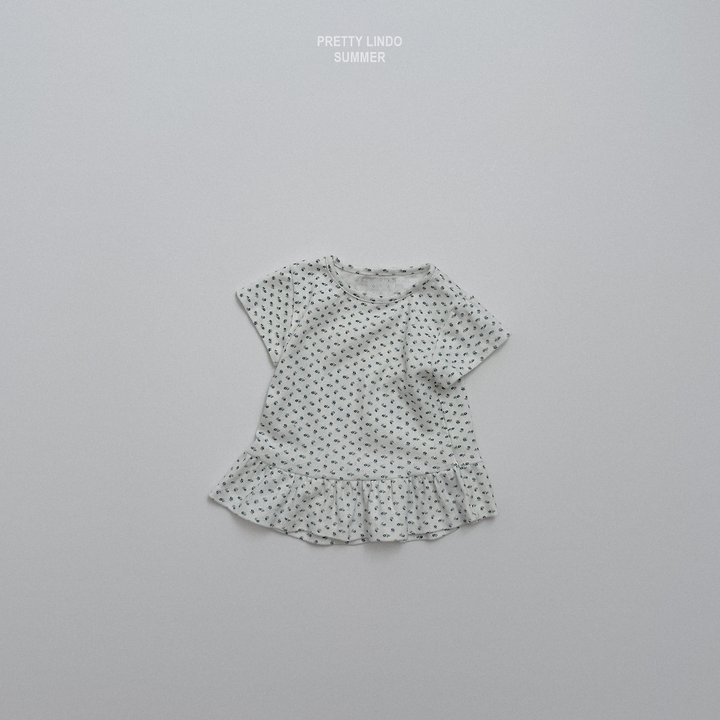 Lindo - Korean Baby Fashion - #babyoutfit - Flower Short-Sleeve Tee - 6