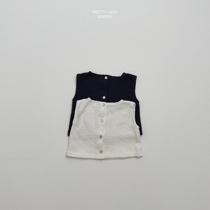 Lindo - Korean Baby Fashion - #babyoutfit - Eyelet Sleeveless Blouse - 3