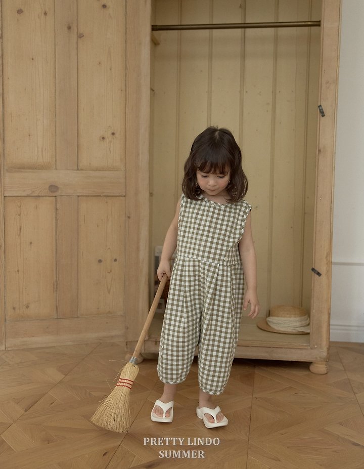 Lindo - Korean Baby Fashion - #babyoutfit - Check Jumpsuit - 10