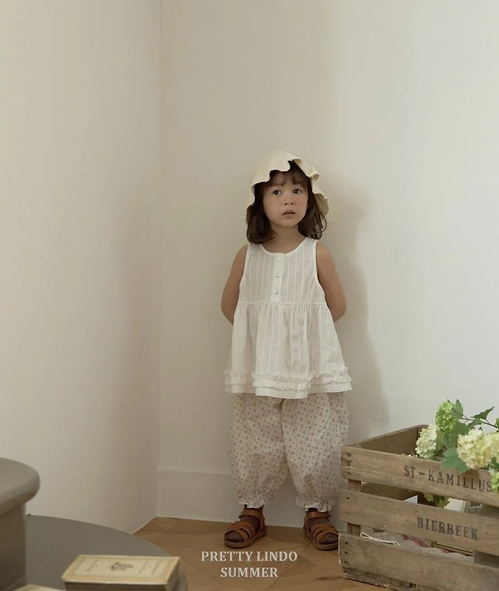 Lindo - Korean Baby Fashion - #babyoutfit - Mimi Shirring Jogger Pants (Flower) - 8
