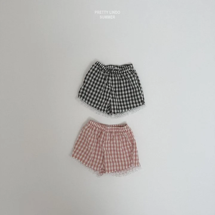 Lindo - Korean Baby Fashion - #babyoutfit - Check Frill Shorts