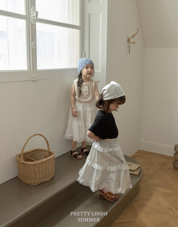 Lindo - Korean Baby Fashion - #babyoutfit - Mary Tiered Skirt (Ivory) - 11