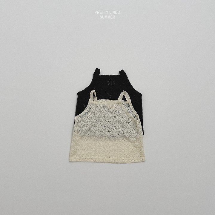 Lindo - Korean Baby Fashion - #babyoutfit - Flower Knit Sleeveless Tee - 4