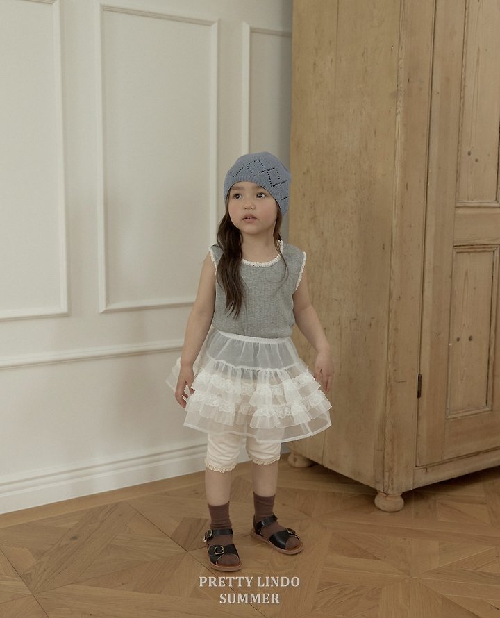 Lindo - Korean Baby Fashion - #babywear - Lace Sleeveless Tee - 10