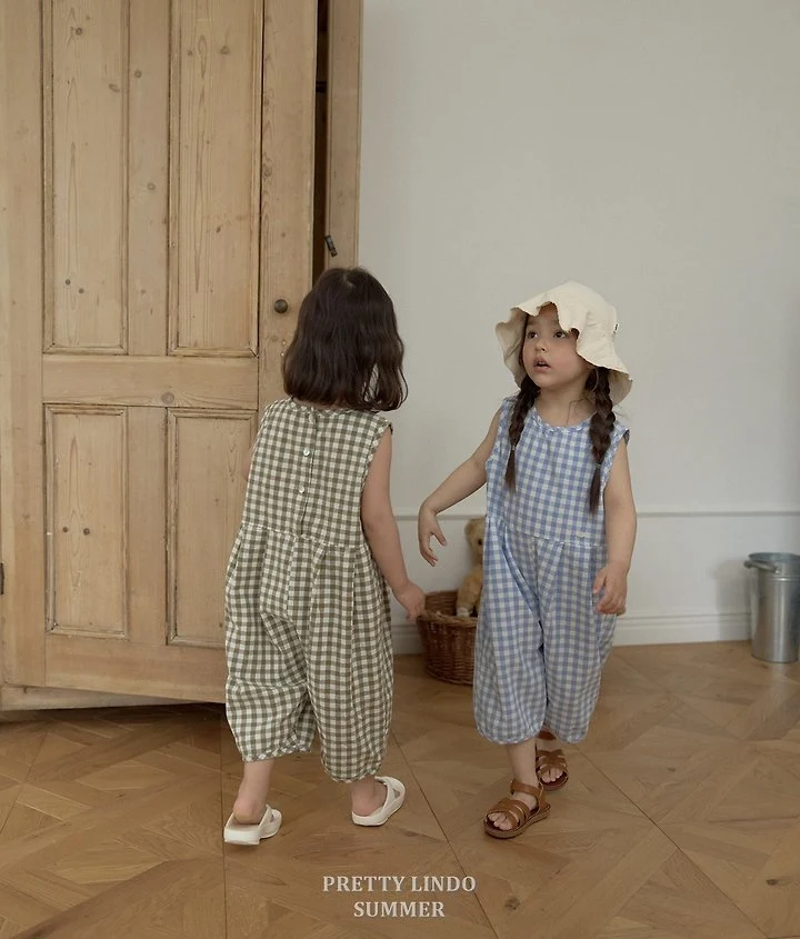 Lindo - Korean Baby Fashion - #babywear - Check Jumpsuit - 12