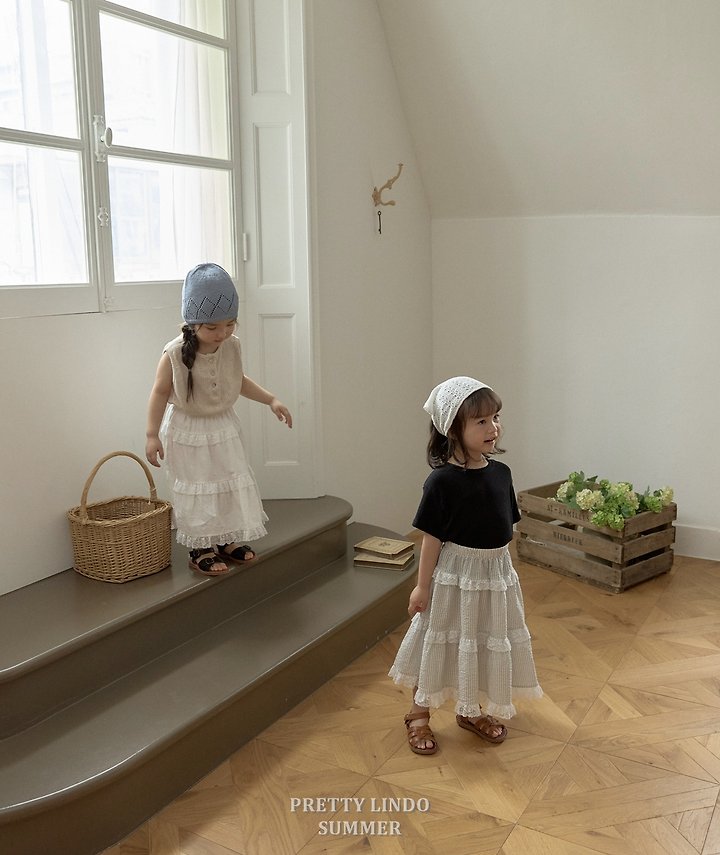 Lindo - Korean Baby Fashion - #babywear - Mary Tiered Skirt (Ivory) - 12