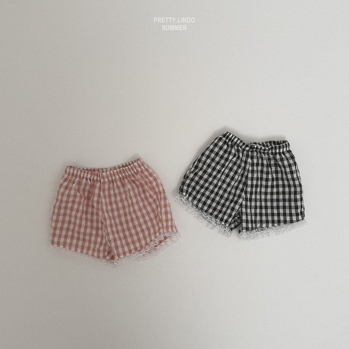 Lindo - Korean Baby Fashion - #onlinebabyboutique - Check Frill Shorts - 3