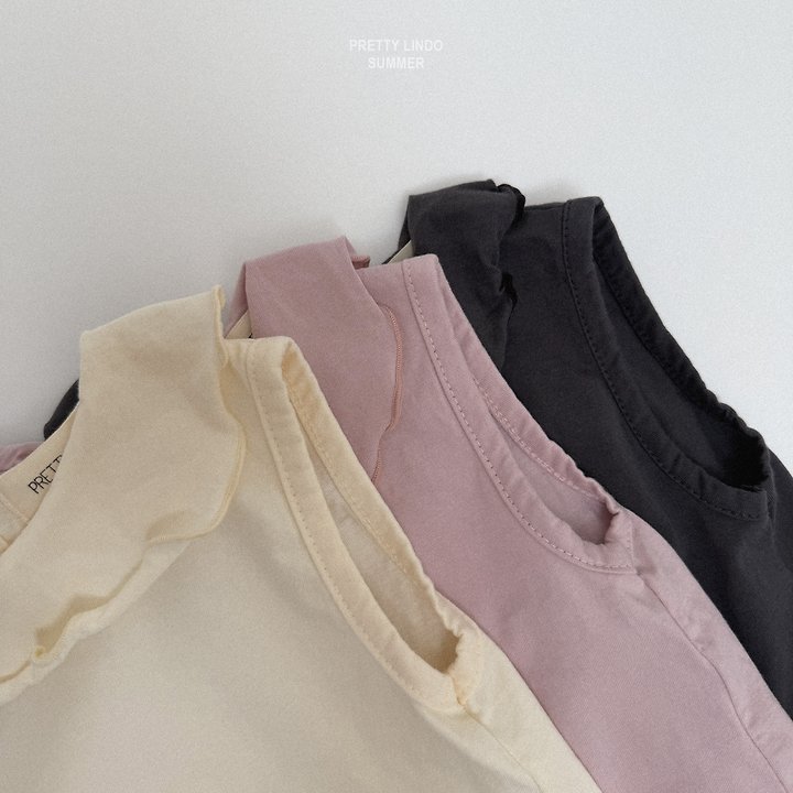 Lindo - Korean Baby Fashion - #onlinebabyshop - Frill Sleeveless Tee - 5