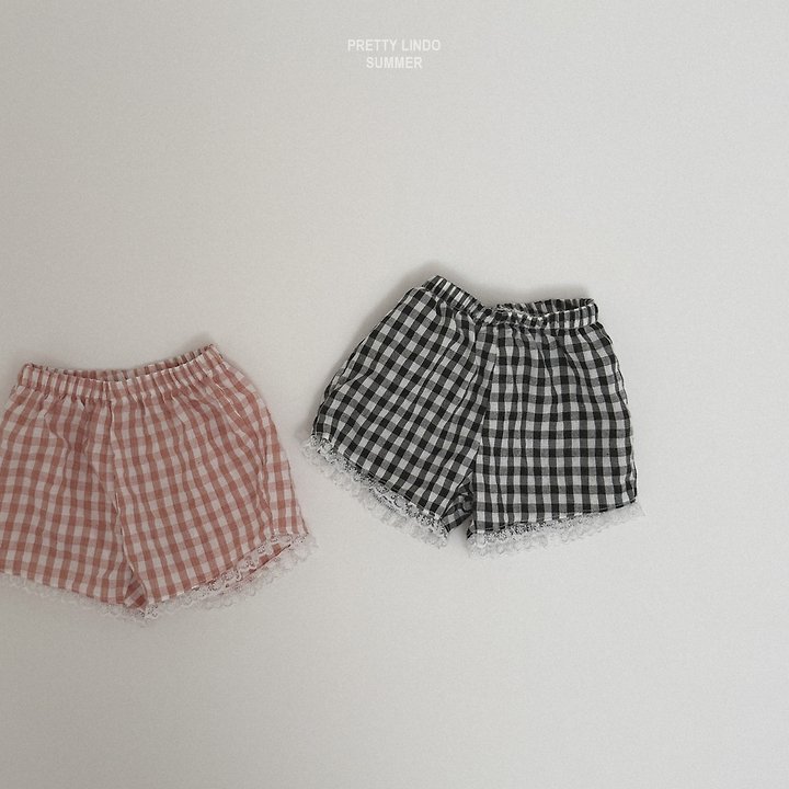 Lindo - Korean Baby Fashion - #onlinebabyboutique - Check Frill Shorts - 4