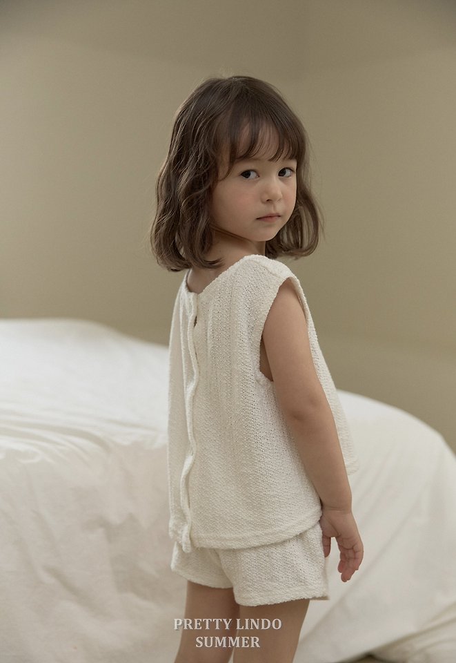 Lindo - Korean Baby Fashion - #smilingbaby - Eyelet Sleeveless Blouse - 8