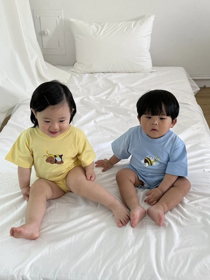 Little Rabbit - Korean Baby Fashion - #babyoutfit - Honeybee Bear Suit - 3