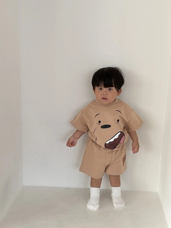 Little Rabbit - Korean Children Fashion - #Kfashion4kids - Bear Face Set - 3