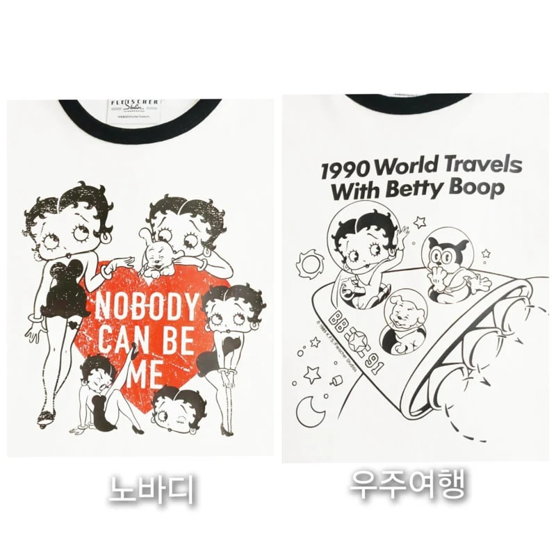 Little Rabbit - Korean Children Fashion - #childofig - Betty Boop Tee - 2