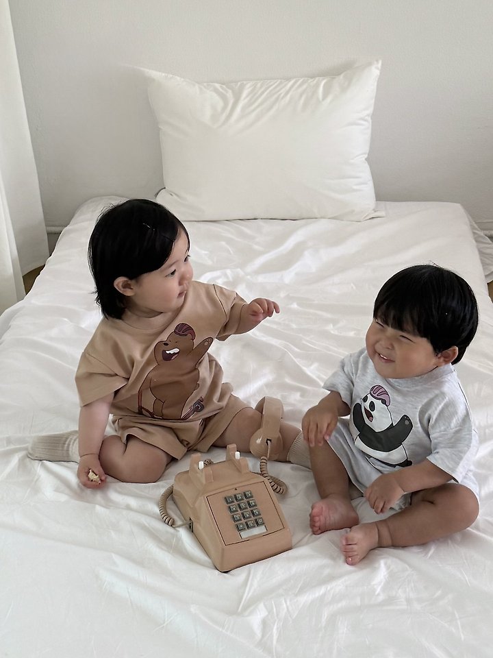 Little Rabbit - Korean Children Fashion - #kidsshorts - Board Bears Set - 2