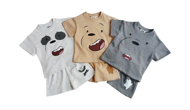 Little Rabbit - Korean Children Fashion - #kidsstore - Bear Face Set