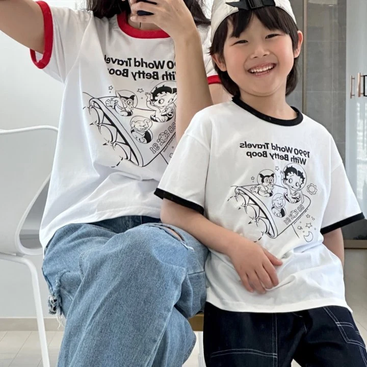 Little Rabbit - Korean Children Fashion - #kidsstore - Betty Boop Tee - 8