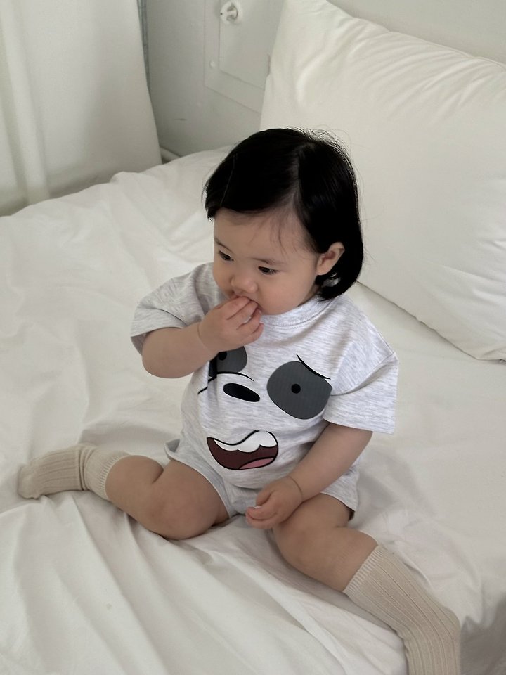 Little Rabbit - Korean Children Fashion - #kidzfashiontrend - Bear Face Set - 2