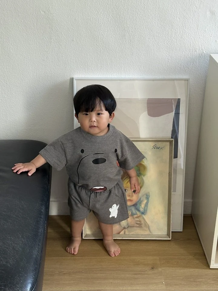 Little Rabbit - Korean Children Fashion - #Kfashion4kids - Bear Face Set - 4