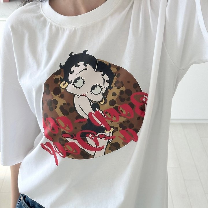 Little Rabbit - Korean Women Fashion - #momslook - Leopard Betty Box Tee - 10