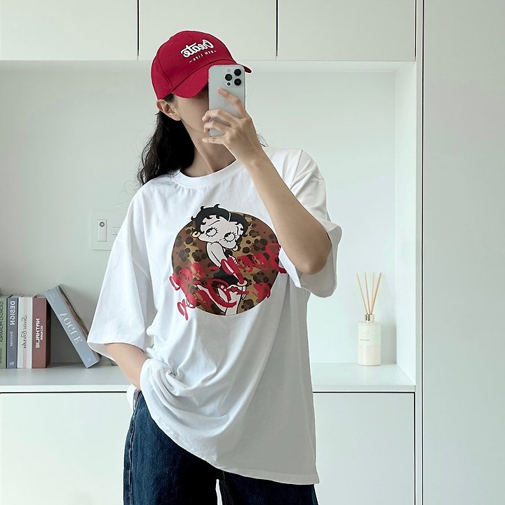 Little Rabbit - Korean Women Fashion - #momslook - Leopard Betty Box Tee - 8