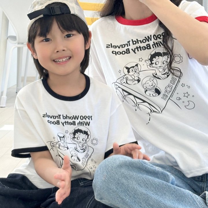 Little Rabbit - Korean Women Fashion - #momslook - Betty Boop Tee (Mom) - 7