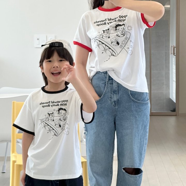 Little Rabbit - Korean Women Fashion - #momslook - Betty Boop Tee (Mom) - 9