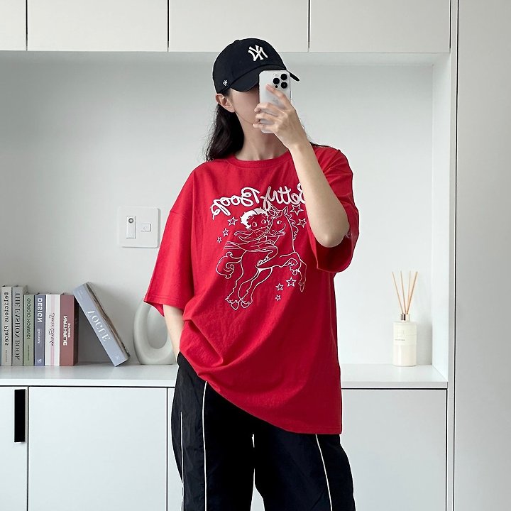 Little Rabbit - Korean Women Fashion - #shopsmall - Unicorn Betty Box Tee - 2