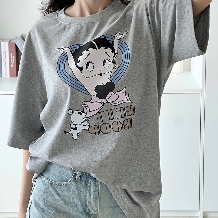 Little Rabbit - Korean Women Fashion - #thelittlethings - Heart Betty Box Tee - 5