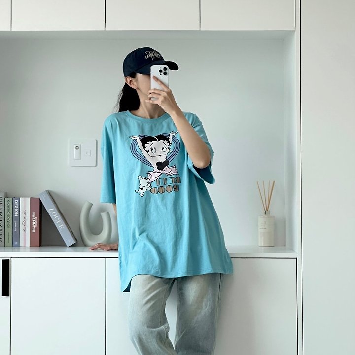 Little Rabbit - Korean Women Fashion - #womensfashion - Heart Betty Box Tee - 11