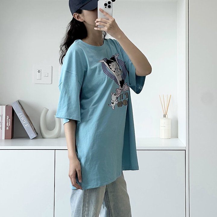 Little Rabbit - Korean Women Fashion - #womensfashion - Heart Betty Box Tee - 7