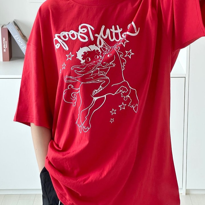 Little Rabbit - Korean Women Fashion - #womensfashion - Unicorn Betty Box Tee - 6