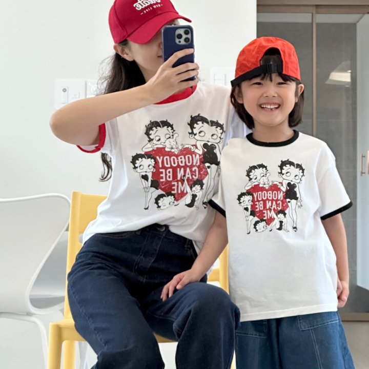 Little Rabbit - Korean Women Fashion - #momslook - Betty Boop Tee (Mom) - 4